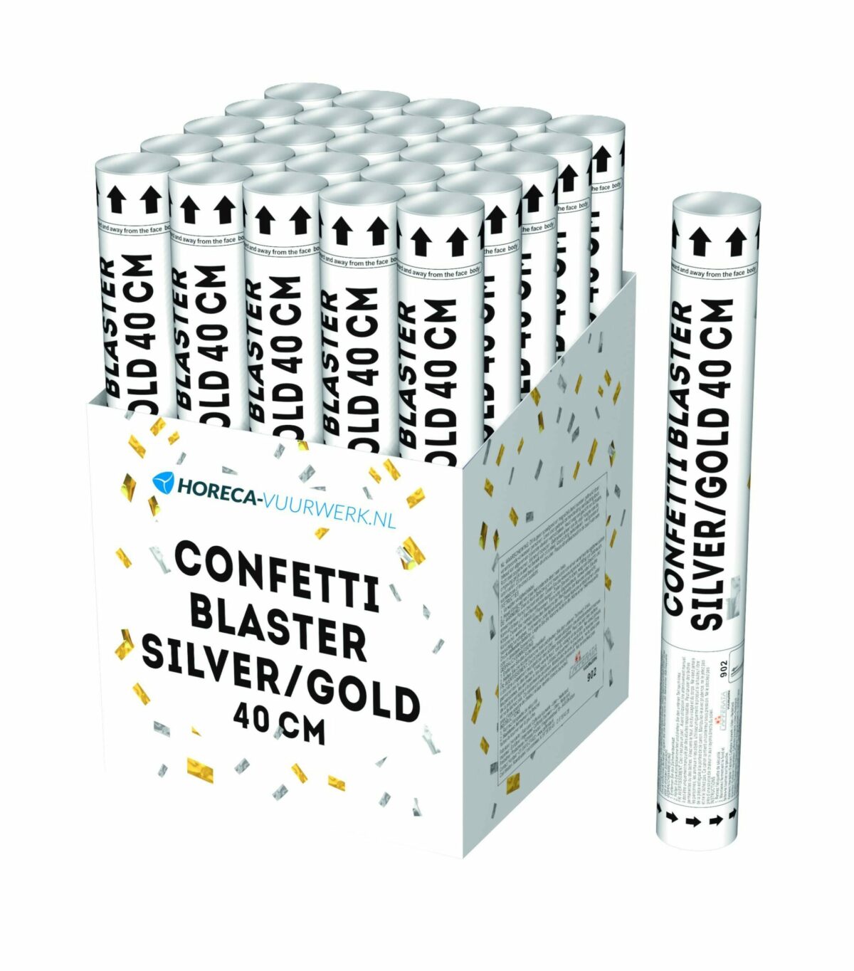 Confetti blaster silver/gold